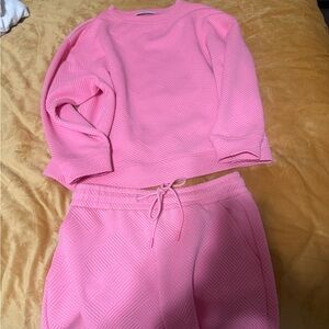 Pink Textured Lounge Set